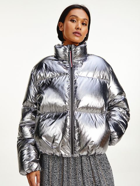 Tommy hilfiger cheap metallic puffer