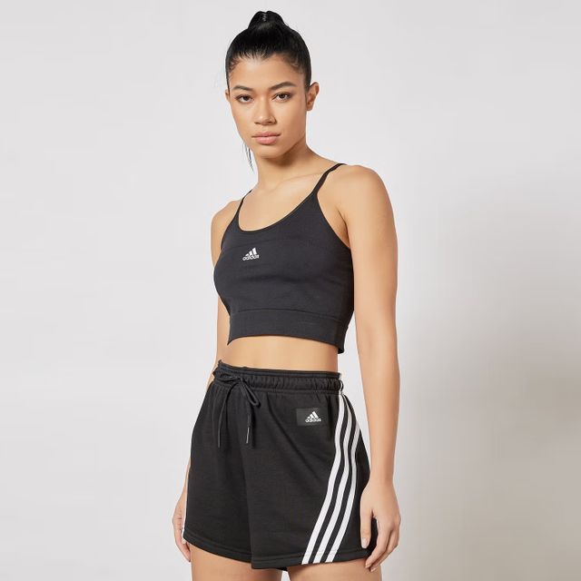 Adidas Aeroknit Seamless Training Crop Top - Black | Lynks Shop