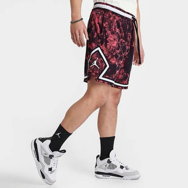 NIKE MEN'S JORDAN DRI-FIT SPORT DIAMOND PATTERN WOVEN BASKETBALL SHORTS