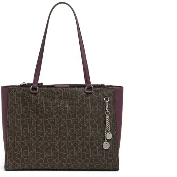 Calvin Klein Mavis Saffiano Pindot Logo Tote Lynks Shop