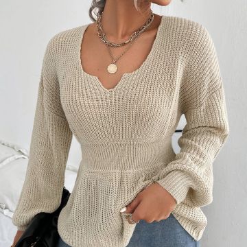 Ribbed V Neck Poly Voly Knit Top in Matisse Ribbed V Neck Poly Voly Knit Top in Matisse