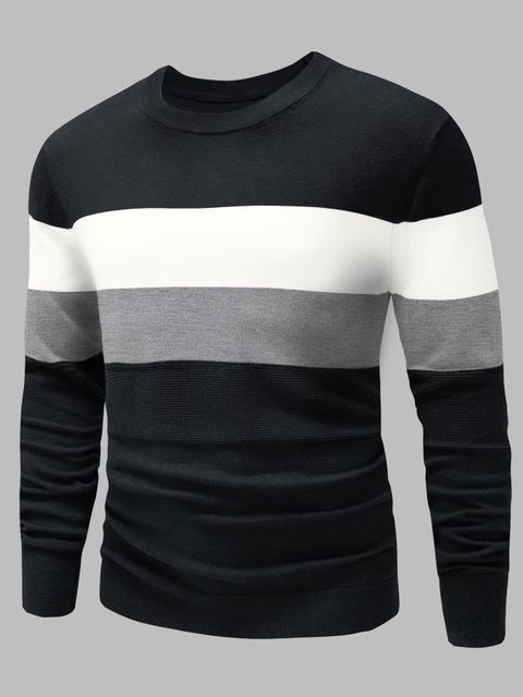 Manfinity Homme Men Color Block Sweater Lynks Shop