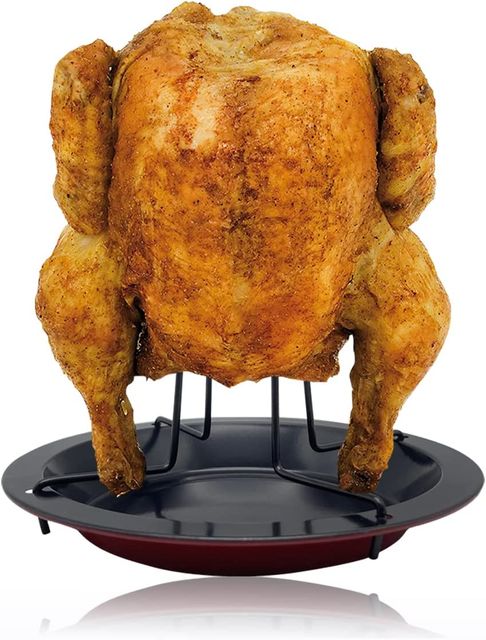 Beer Can Chicken - Stainless Steel Vertical Roaster Chicken Holder with ...