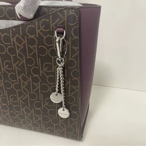 Calvin Klein Mavis Saffiano Pindot Logo Tote Lynks Shop