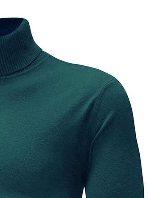 Manfinity Basics Men Turtleneck Ribbed Knit Sweater | Lynks Shop