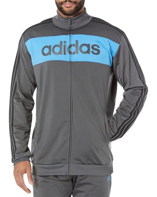 adidas Big Tall Essentials Tricot 3 Stripes Linear Track Jacket