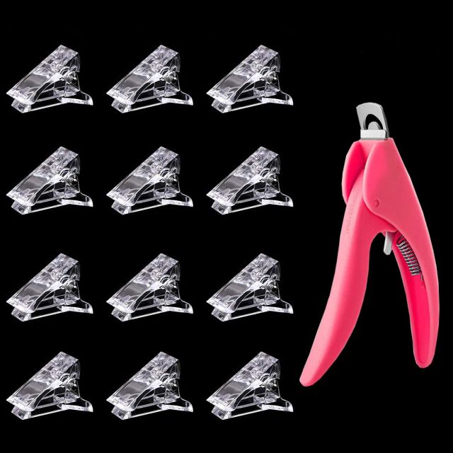 10 PCS Nail Tips Clip for Quick Building Polygel nail forms Nail clips for  polygel Finger Nail Extension UV LED Builder Clamps