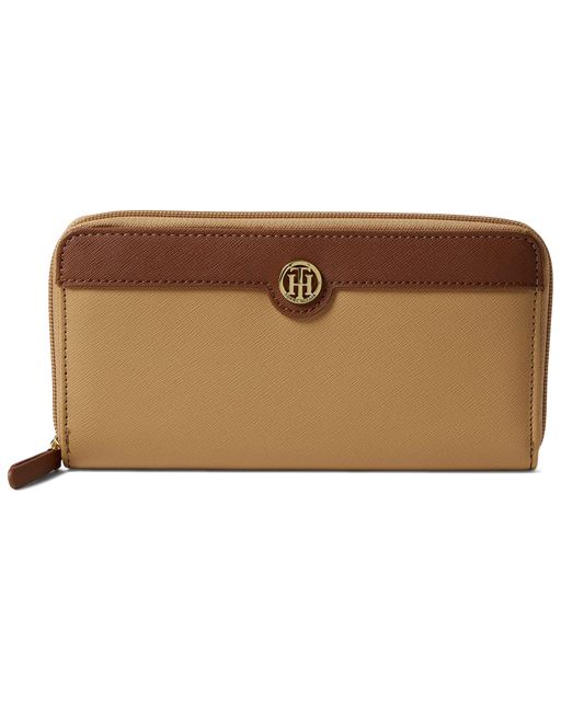 Tommy Hilfiger Gretta II Zip Around Wallet Saffiano PVC Lynks Shop